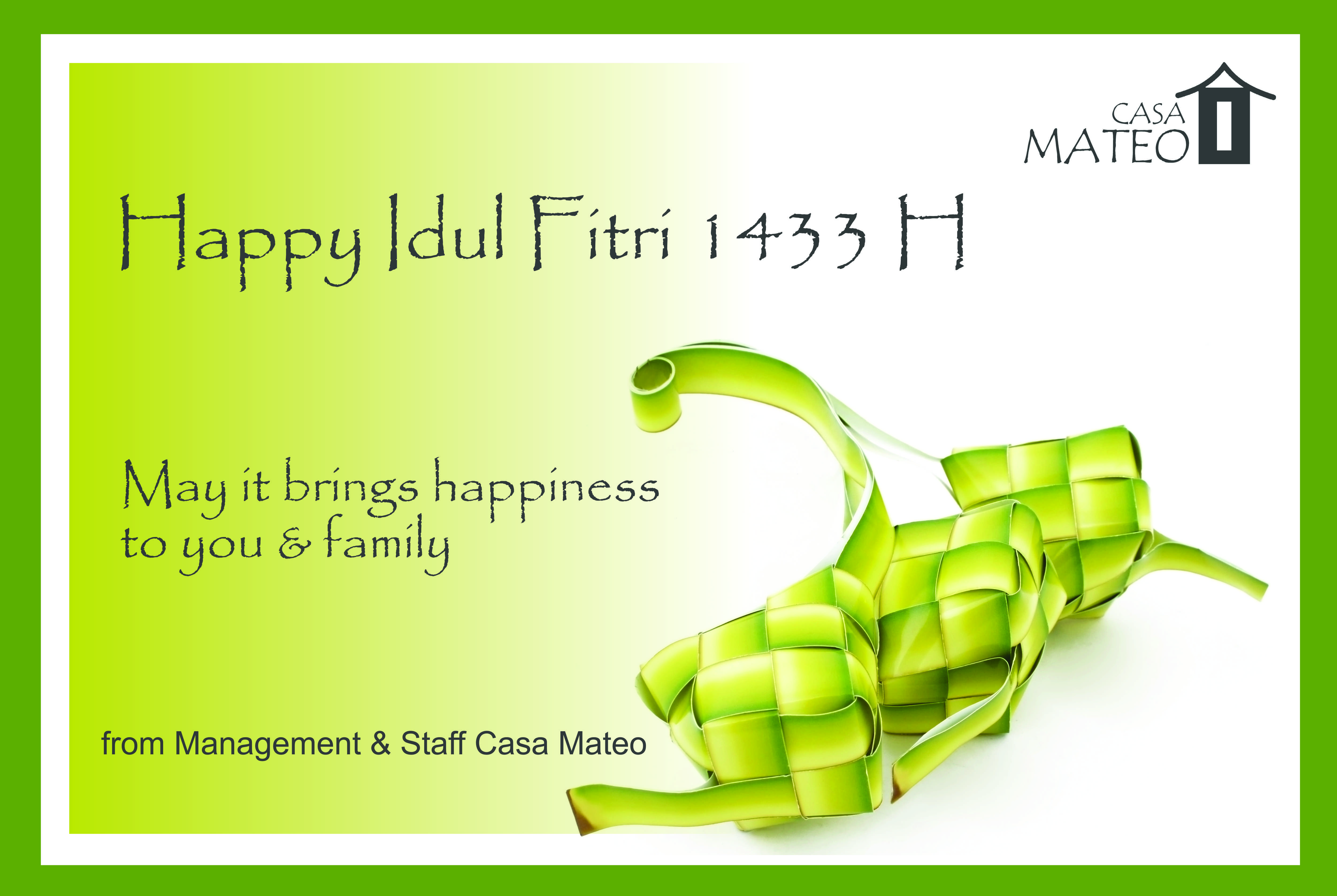 Happy Idul Fitri  villacasamateo
